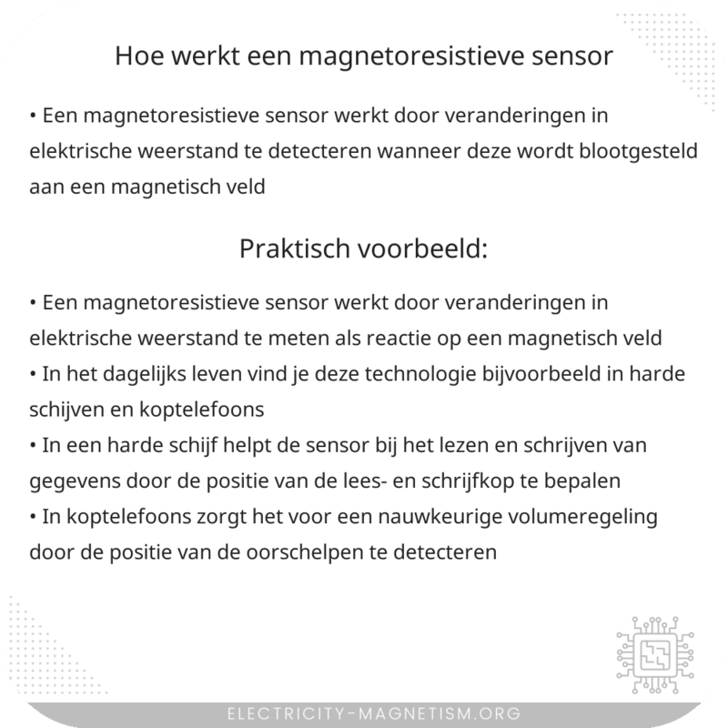 Hoe werkt een magnetoresistieve sensor?