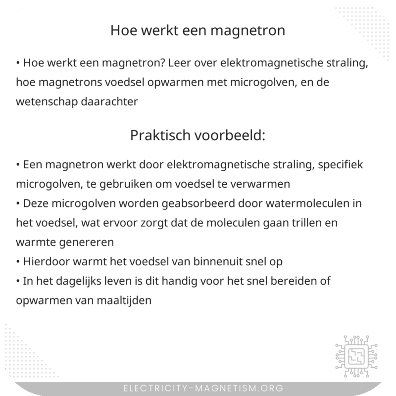Hoe werkt een magnetron?