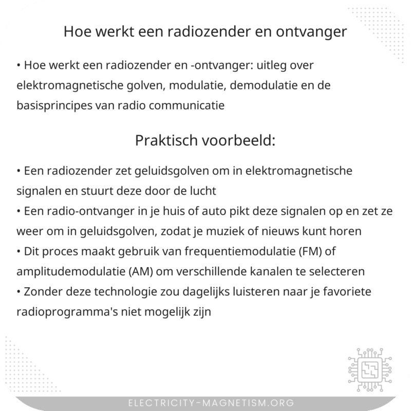 Hoe werkt een radiozender en -ontvanger?
