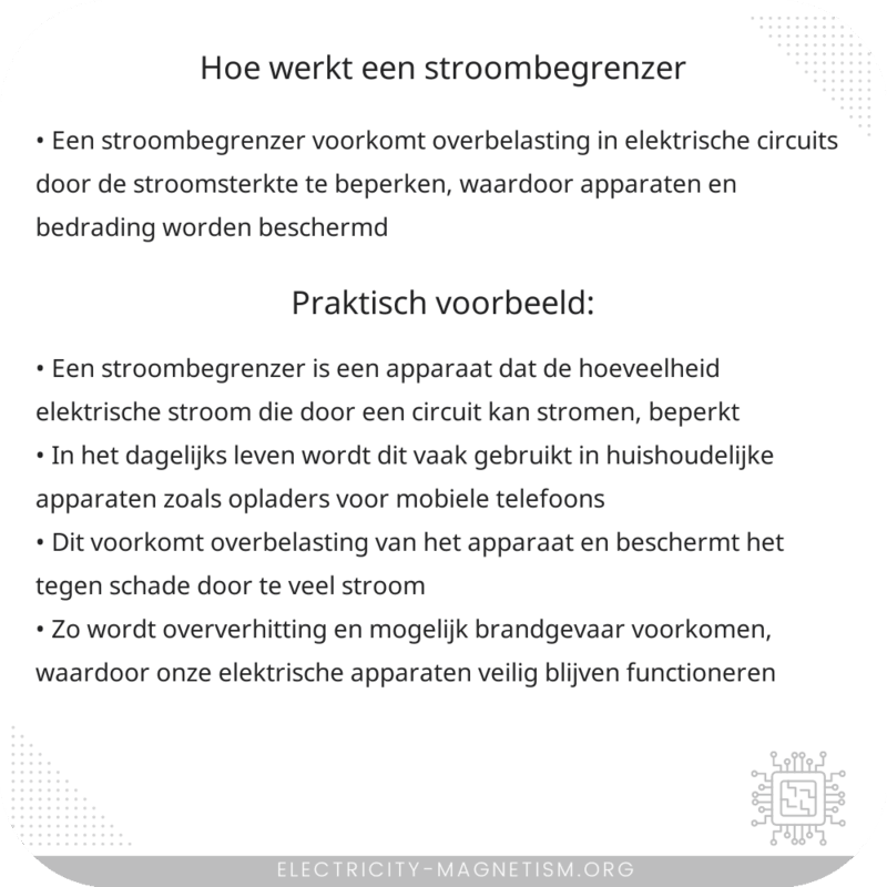 Hoe werkt een stroombegrenzer?