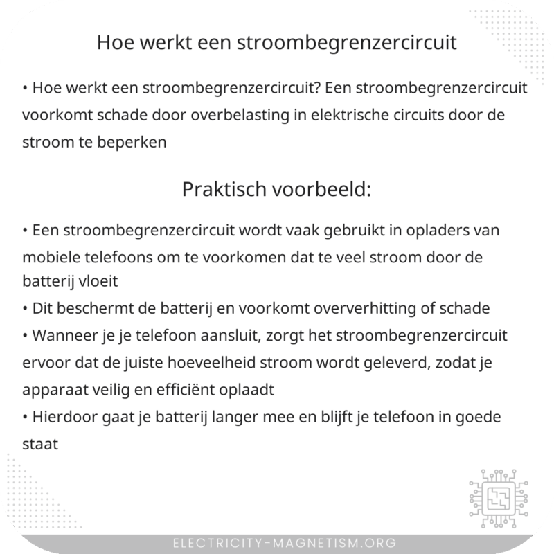 Hoe werkt een stroombegrenzercircuit?