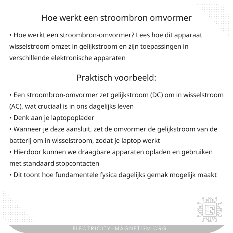 Hoe werkt een stroombron-omvormer?