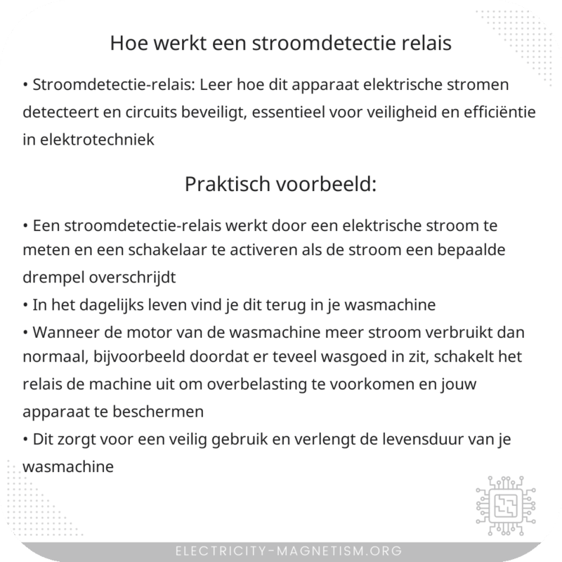 Hoe werkt een stroomdetectie-relais?
