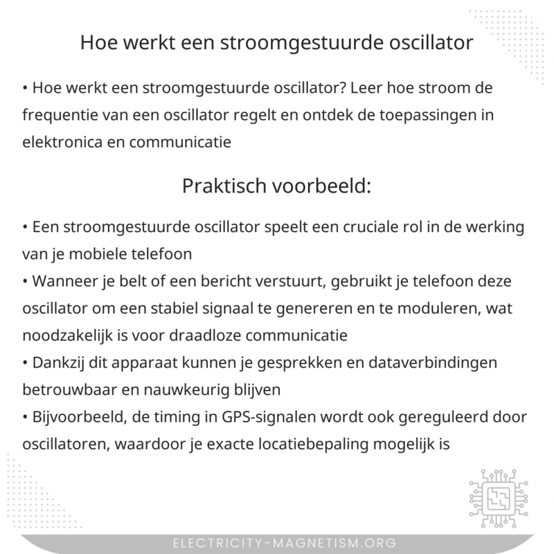 Hoe werkt een stroomgestuurde oscillator?