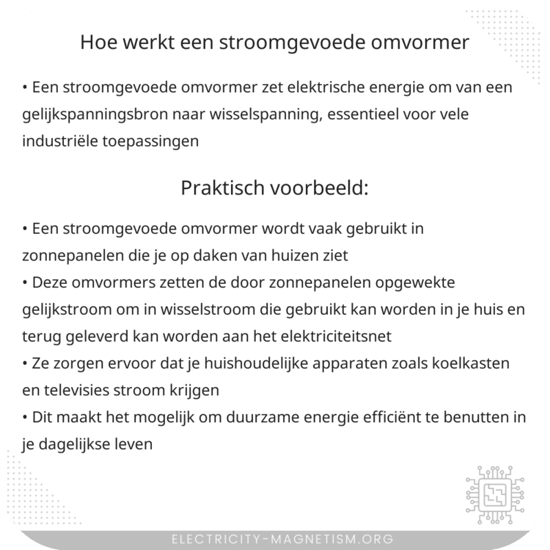 Hoe werkt een stroomgevoede omvormer?