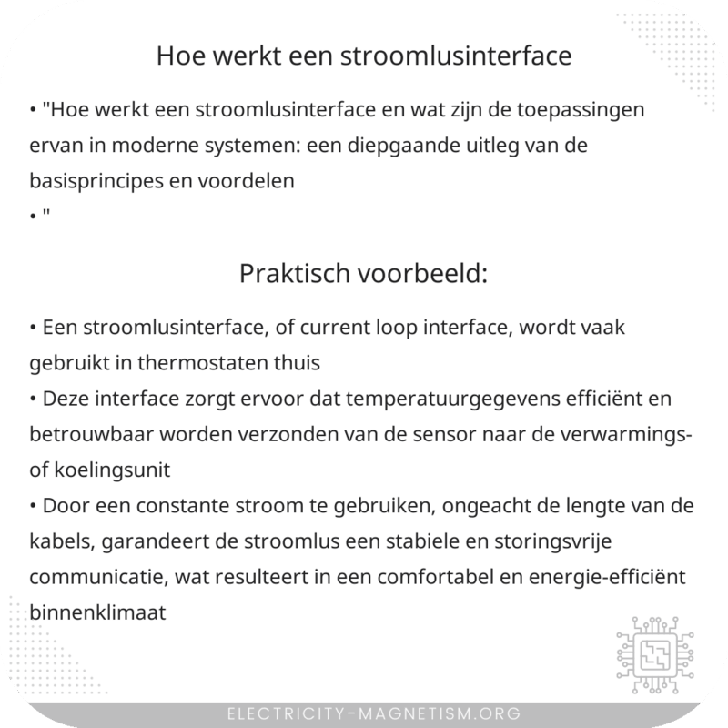 Hoe werkt een stroomlusinterface?