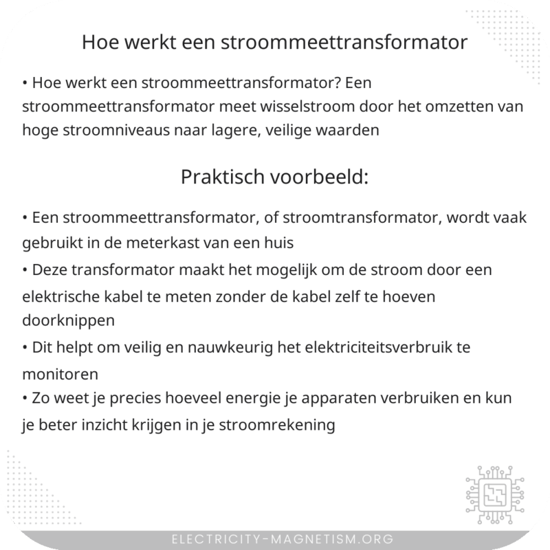 Hoe werkt een stroommeettransformator?