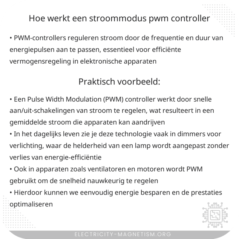 Hoe werkt een stroommodus PWM-controller?