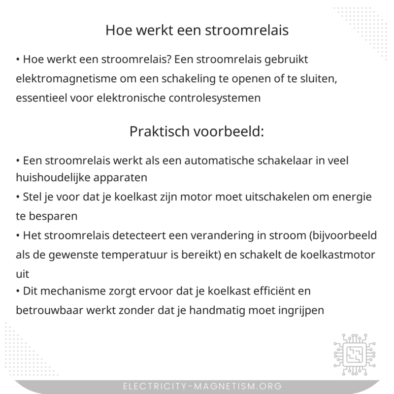 Hoe werkt een stroomrelais?