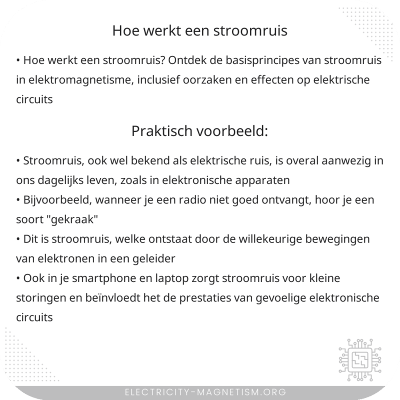 Hoe werkt een stroomruis?
