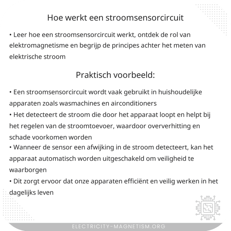 Hoe werkt een stroomsensorcircuit?