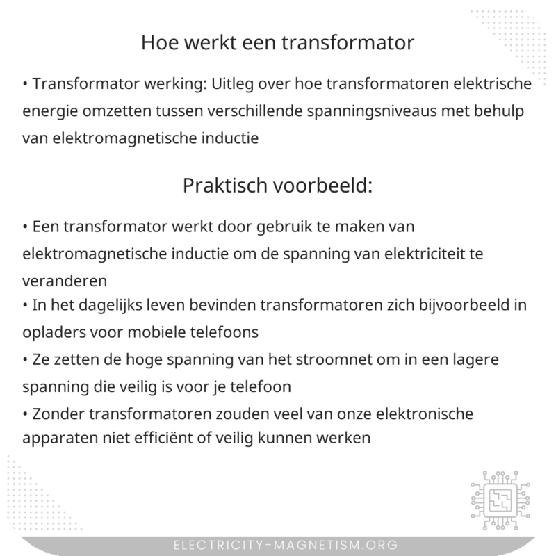 Hoe werkt een transformator?