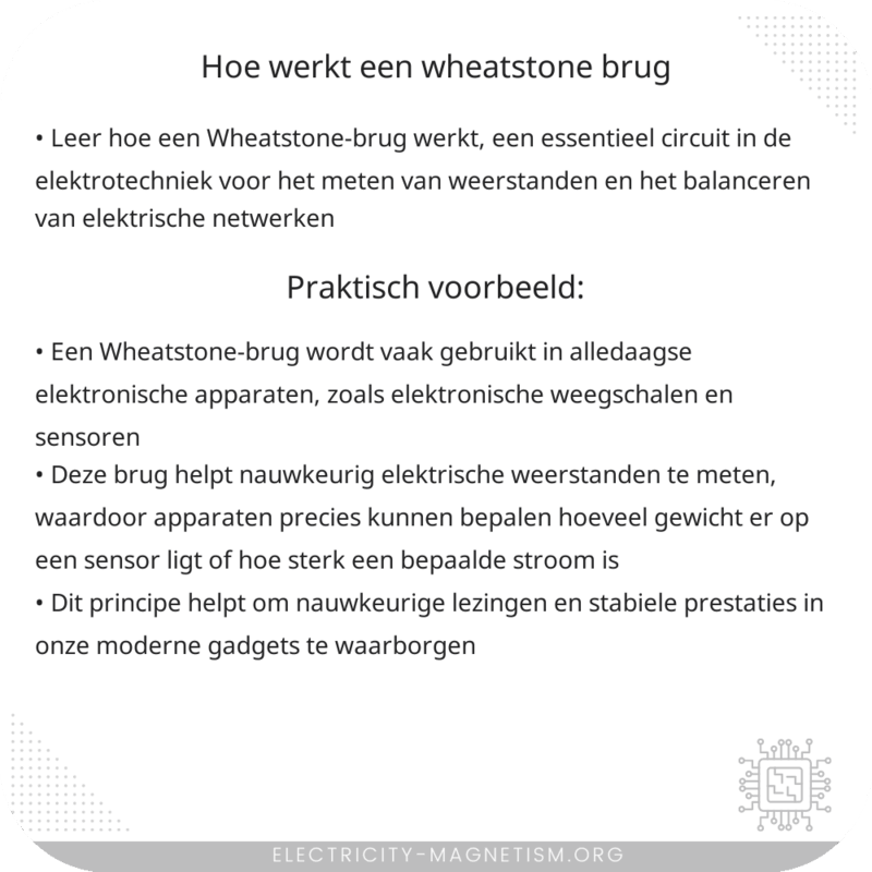 Hoe werkt een Wheatstone-brug?