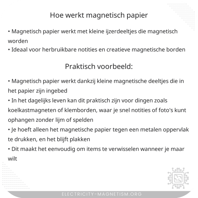 Hoe werkt magnetisch papier?