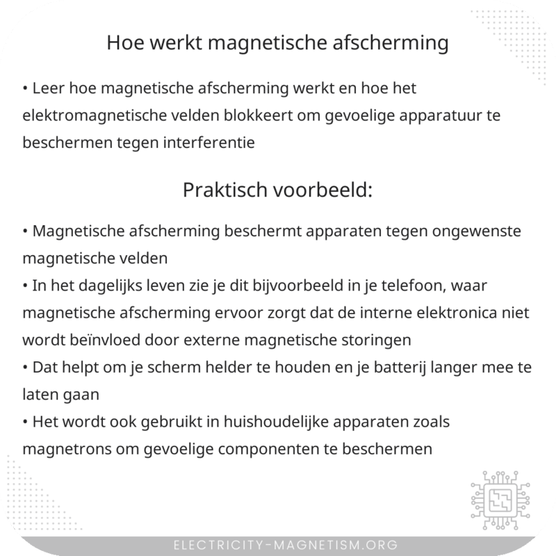 Hoe werkt magnetische afscherming?