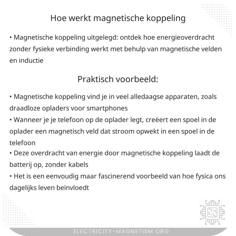 Hoe werkt magnetische koppeling?