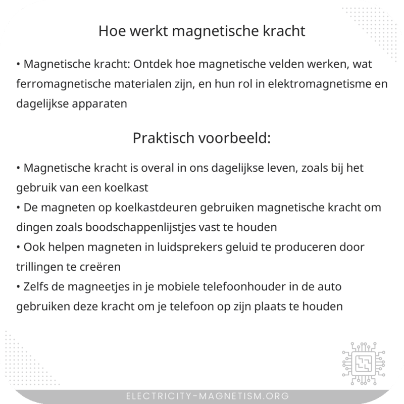 Hoe werkt magnetische kracht?