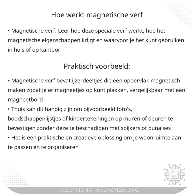 Hoe werkt magnetische verf?