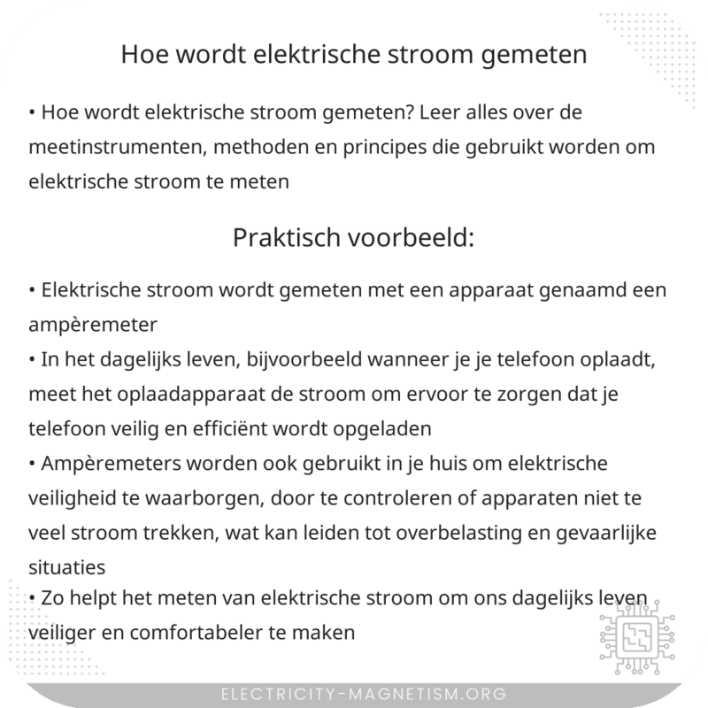 Hoe wordt elektrische stroom gemeten?