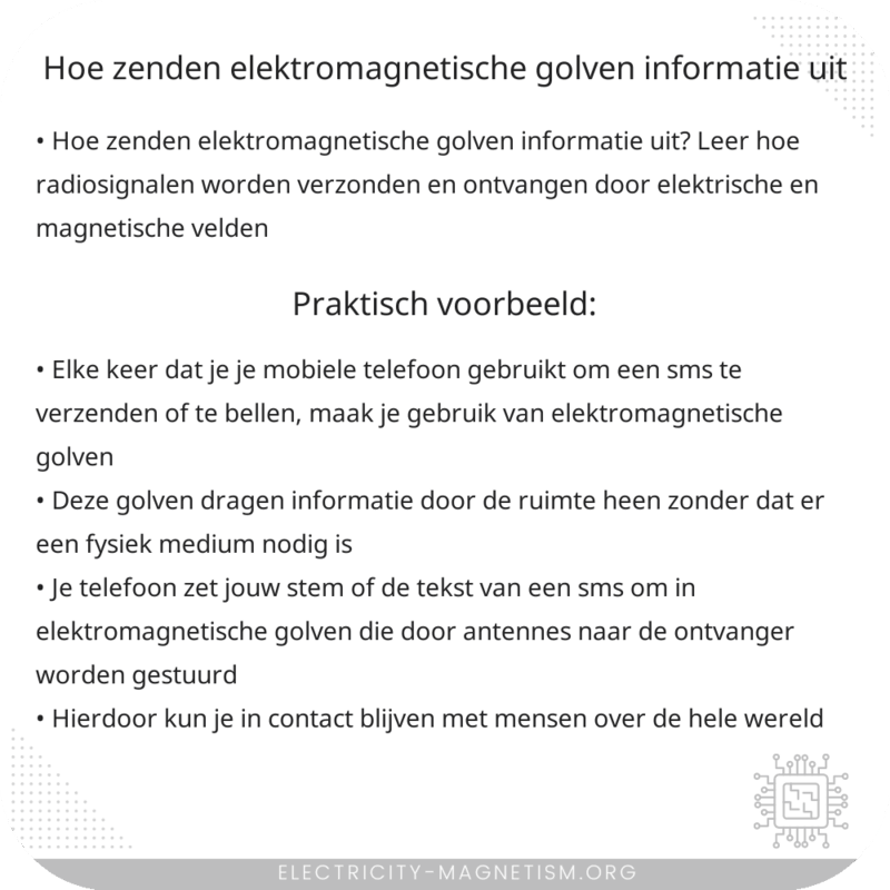 Hoe zenden elektromagnetische golven informatie uit?
