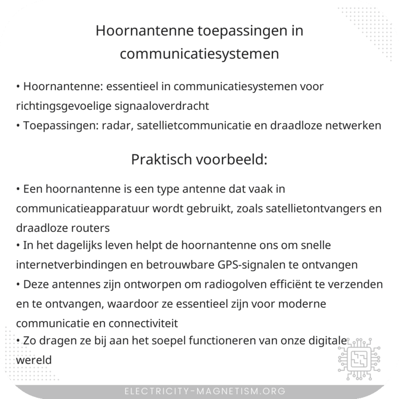 Hoornantenne | Toepassingen in Communicatiesystemen