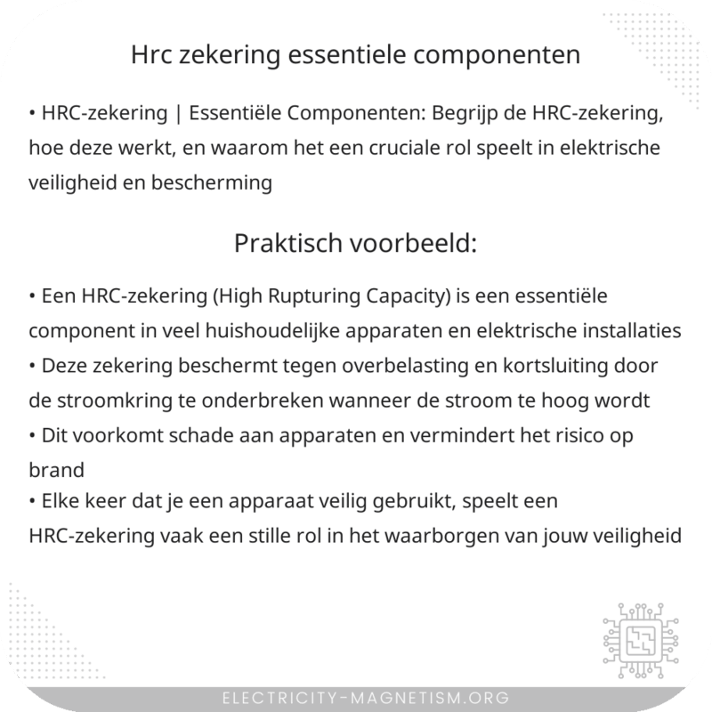 HRC-zekering | Essentiële Componenten