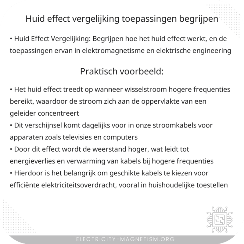 Huid Effect Vergelijking | Toepassingen Begrijpen