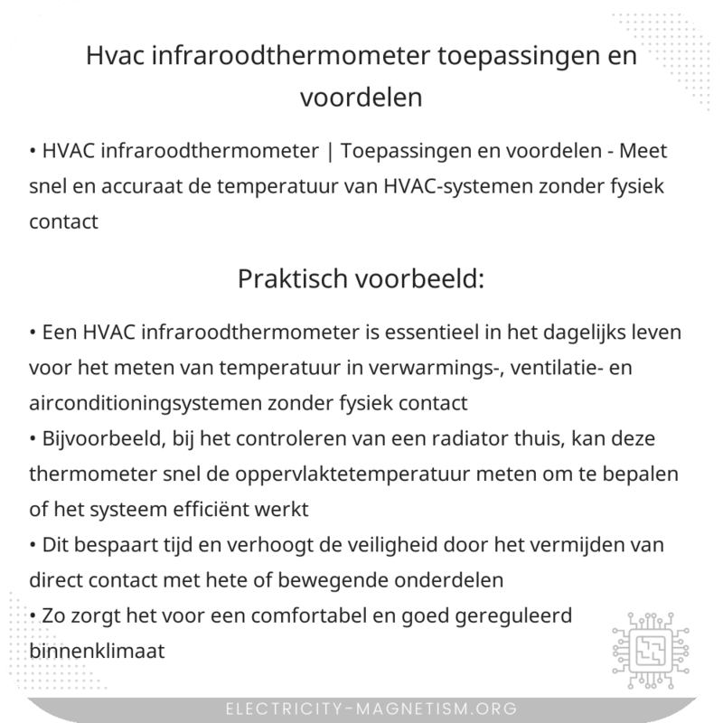 HVAC Infraroodthermometer | Toepassingen en Voordelen