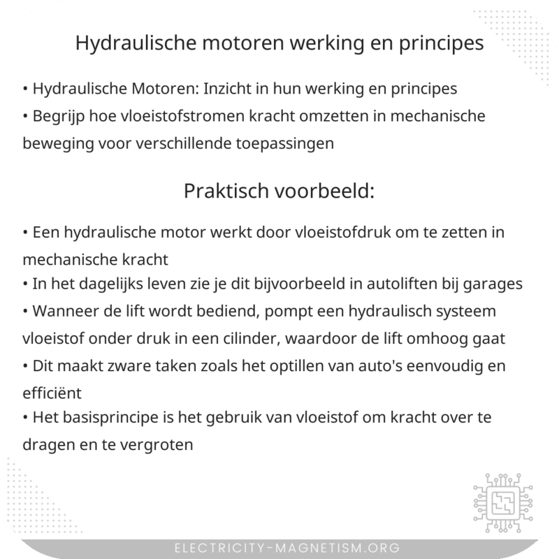 Hydraulische Motoren | Werking en Principes