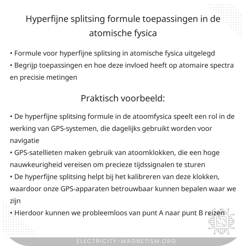 Hyperfijne Splitsing Formule | Toepassingen in de Atomische Fysica