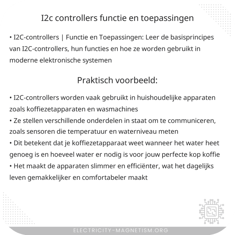 I2C-controllers | Functie en Toepassingen