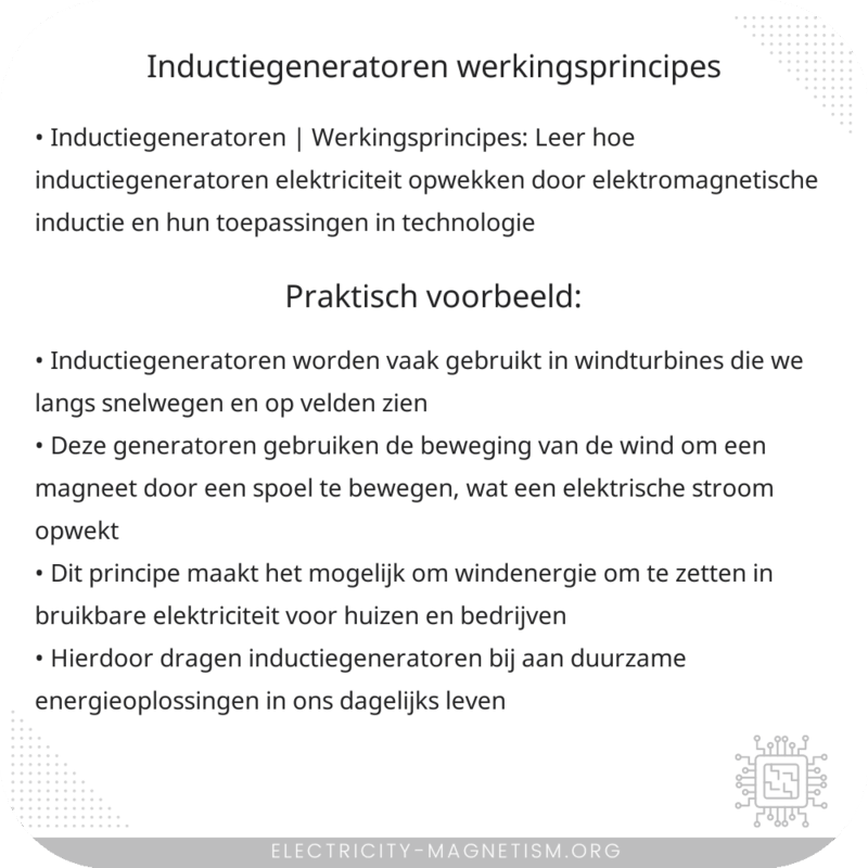 Inductiegeneratoren | Werkingsprincipes