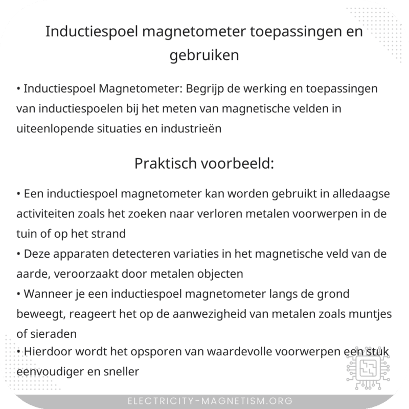 Inductiespoel Magnetometer | Toepassingen en Gebruiken