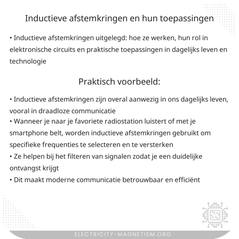 Inductieve afstemkringen en hun toepassingen