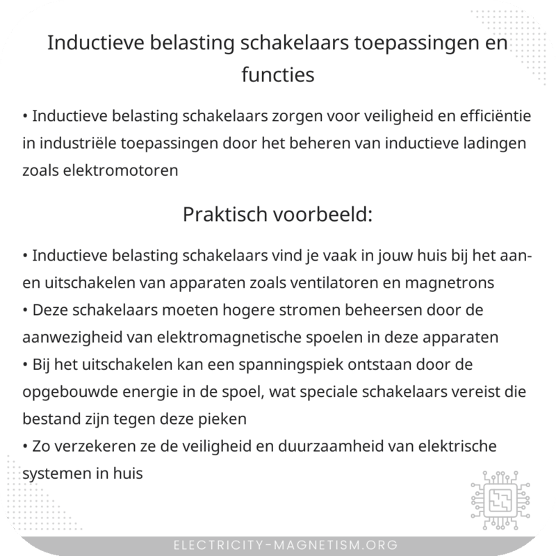 Inductieve Belasting Schakelaars | Toepassingen en Functies