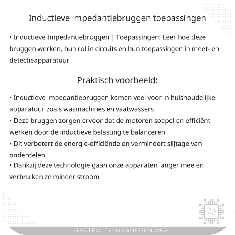 Inductieve Impedantiebruggen | Toepassingen