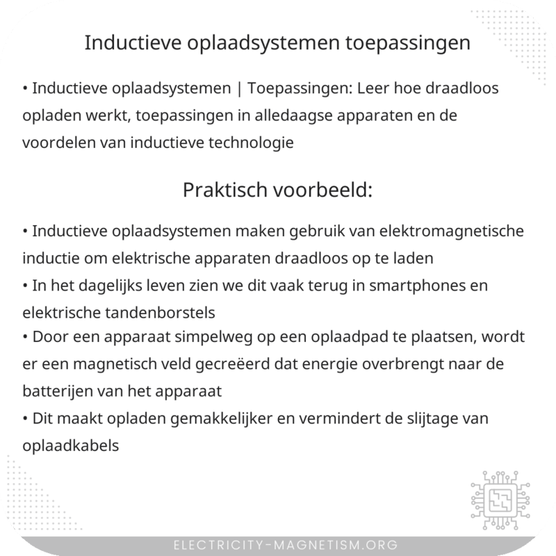 Inductieve Oplaadsystemen | Toepassingen