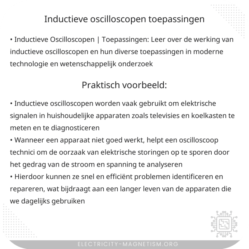 Inductieve Oscilloscopen | Toepassingen