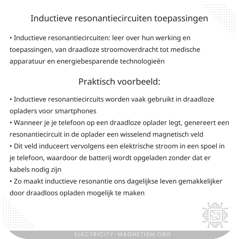 Inductieve Resonantiecircuiten | Toepassingen
