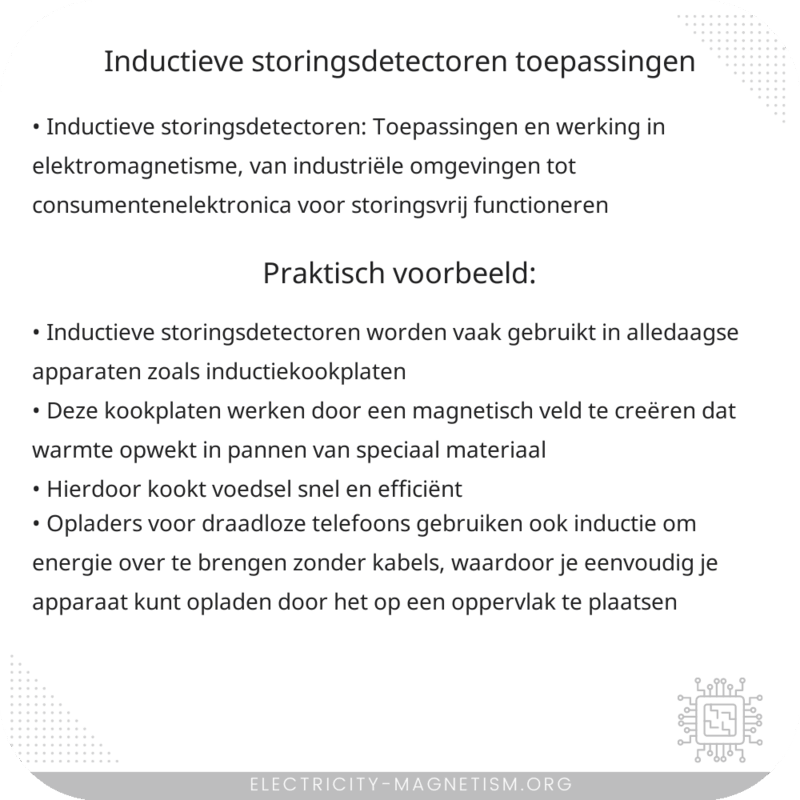 Inductieve Storingsdetectoren | Toepassingen
