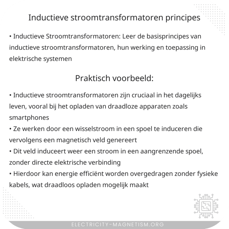 Inductieve Stroomtransformatoren | Principes