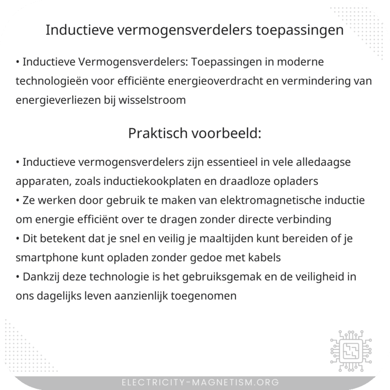 Inductieve Vermogensverdelers | Toepassingen