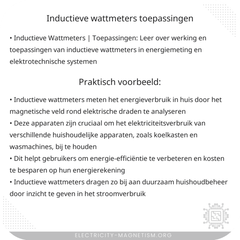 Inductieve Wattmeters | Toepassingen