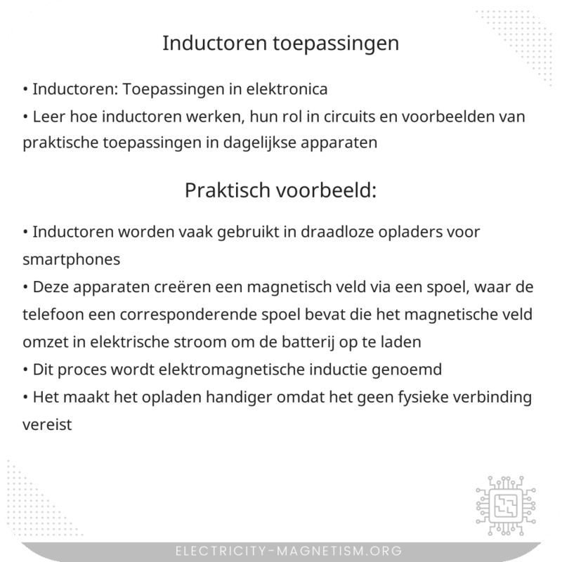 Inductoren | Toepassingen