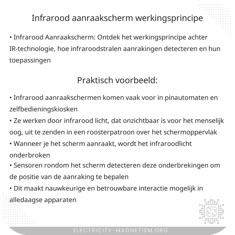 Infrarood Aanraakscherm | Werkingsprincipe