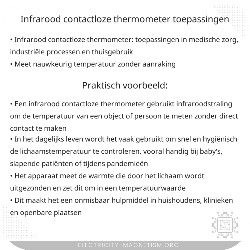 Infrarood Contactloze Thermometer | Toepassingen