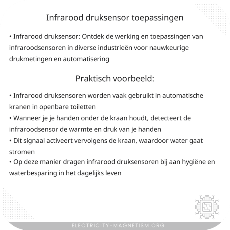 Infrarood Druksensor | Toepassingen