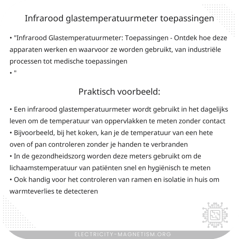 Infrarood Glastemperatuurmeter: Toepassingen