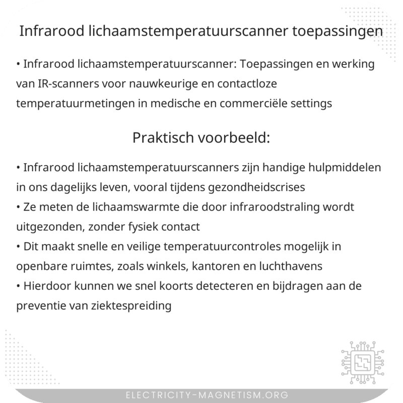 Infrarood Lichaamstemperatuurscanner | Toepassingen