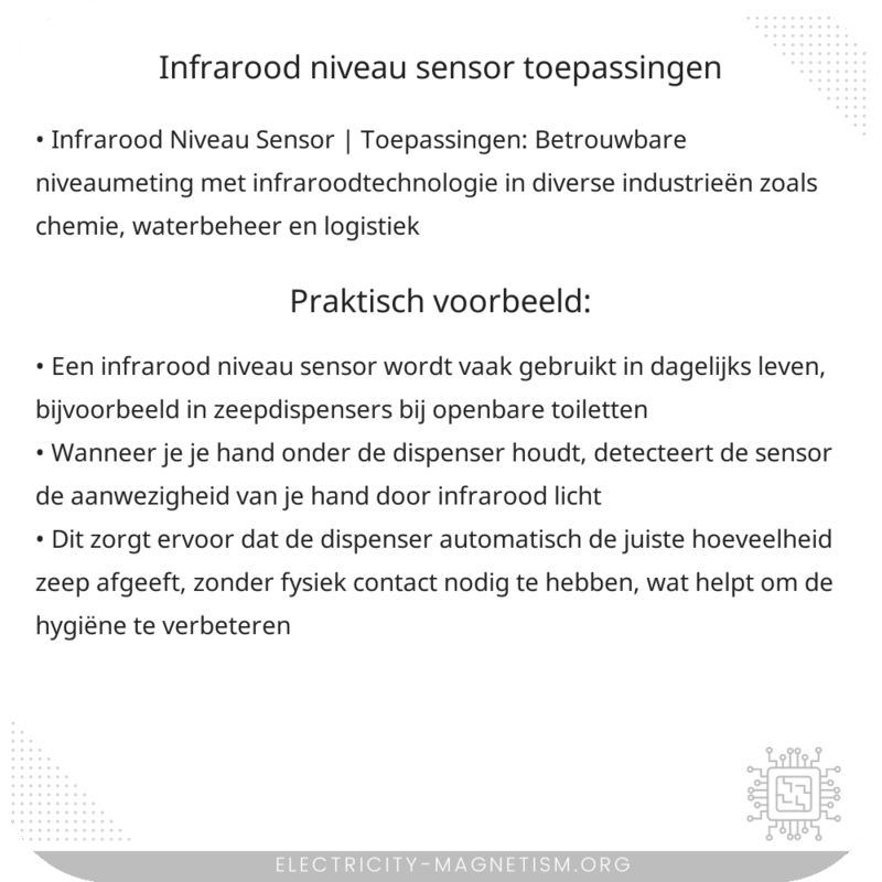 Infrarood Niveau Sensor | Toepassingen